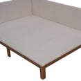thumbnail image 6 of Royard Oaktree Full Size Upholstered Daybed, L-Shaped Linen Corner Sofa Bed Frame for Living Room, 6 of 7