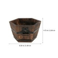 thumbnail image 6 of QUMONIN Wooden Flower Pot Whiskey Bucket Planter for Indoor Outdoor Garden Decoration L, 6 of 8