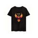 thumbnail image 1 of Camiseta de algodón para hombre con vibrante diseño de fénix - Estampado "RISE ABOVE", manga corta, cuello redondo, informal, para todas las estaciones | Camiseta con gráfico vibrante | Diseño texturi, 1 of 6