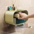 thumbnail image 4 of Wall Mounted Tissue Box No Drilling Required Waterproof Tissue Holders With Storage Shelf For Bathroom Kitchen Lavatory And Restroom Use, 4 of 6