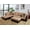 Beige, variant on Golden Furniture 3 PCS Sectional Sofa Set, L-Shaped Sectional Couch 103" W for Living Room, with Storage Ottoman and Matching Pillows