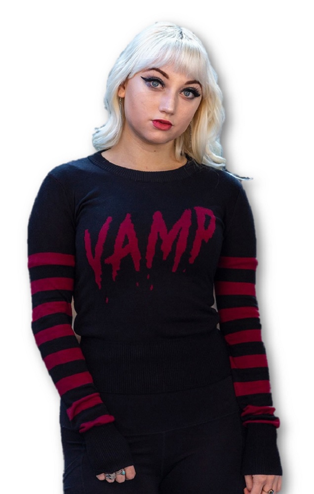 Sourpuss Clothing Vamp Sweater Fitted 
