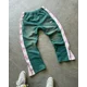 thumbnail image 4 of Pantalones holgados y rectos con diseño de rayas laterales y letras estéticas Y2K con cremallera para mujer, pantalones deportivos casuales de moda urbana para parejas, 4 of 5