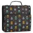 thumbnail image 5 of FORMRS Zipper Binder with Shoulder Strap 2-inch Ring 500 Sheet Capacity File Bag, Black Cartoon Robot Pattern, 5 of 5