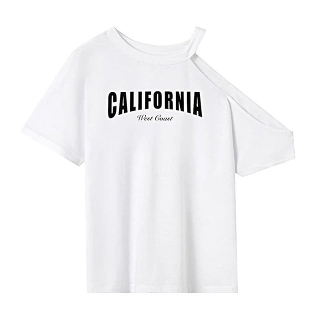 Camiseta básica para mujer, camiseta de manga corta para ir de compras, regalo deportivo para mujer M