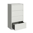 thumbnail image 4 of UrbanPro 30" 4-Drawer Modern Metal Lateral Filing Cabinet in White, 4 of 5