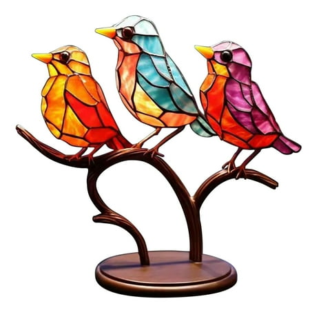 

MIUBAGIAL Bird Watching Ornaments Home Decoration Ornaments Hundred Flowers Bird Watching Pendant Bird Watching Series Metal Home Decoration