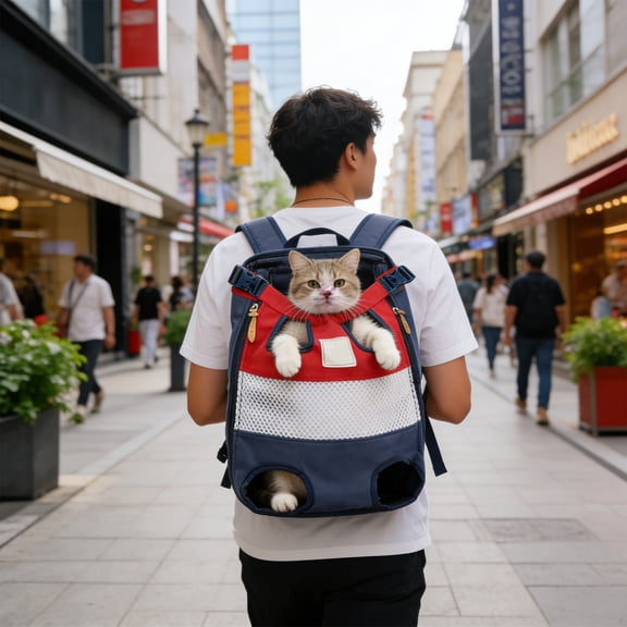 Dog Carrier Backpack - Legs Out Front - Facing Pet Carrier Backpack for Small Medium Large Dogs, Airline Approved Handsa - Canvas Mesh Free Cat Travel Bag