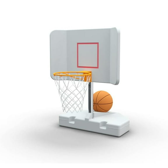Good Ideas 15 in. Pool Shot Wing It Freestanding Basketball Hoop, White