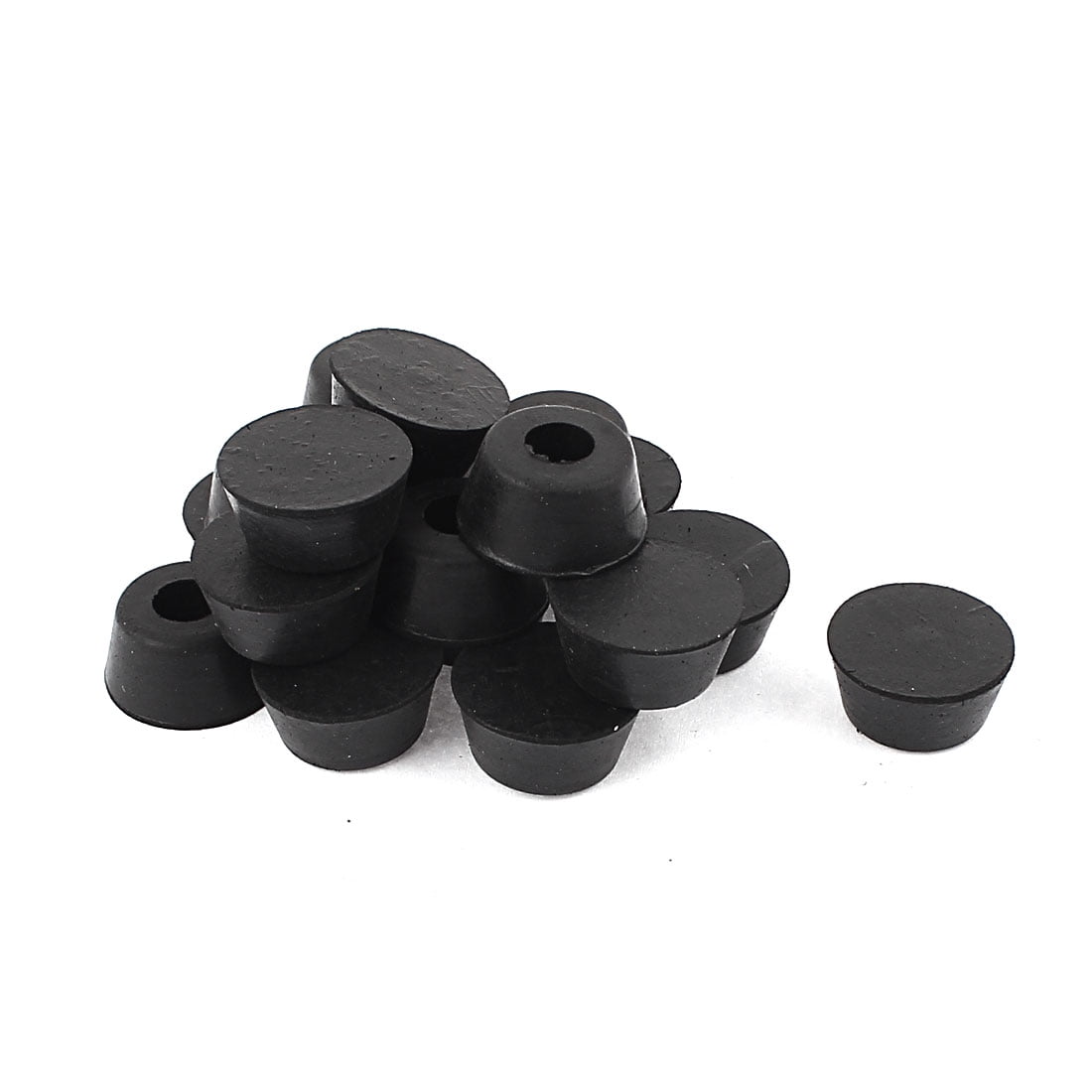 M8x20x10mm Rubber Furniture Chair Leg Tips Cushion Black 18pcs