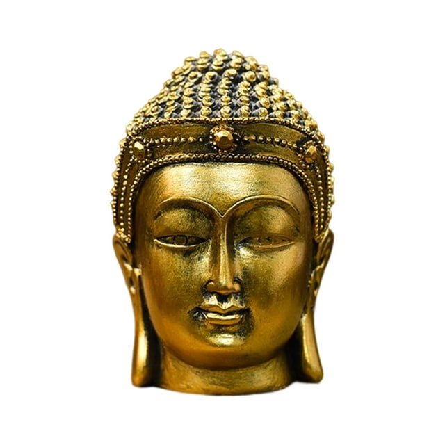 Shengyu buddha Head Figurine Decorative Statue Meditation Style Home C Calming