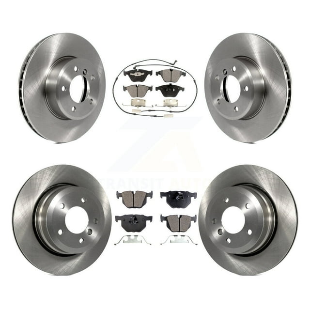 Transit Auto Front Rear Disc Brake Rotors and Ceramic Pads Kit for Car BMW 530xi 528i xDrive 535i 535xi 528xi 525xi K8T-101330
