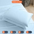 thumbnail image 4 of CCNY 2 Pack Youth Pillowcases Set Youth 16x22 Inch 600 Thread Count 100% Soft Egyptian Cotton Travel Pillow Covers Light Blue Solid, 4 of 5