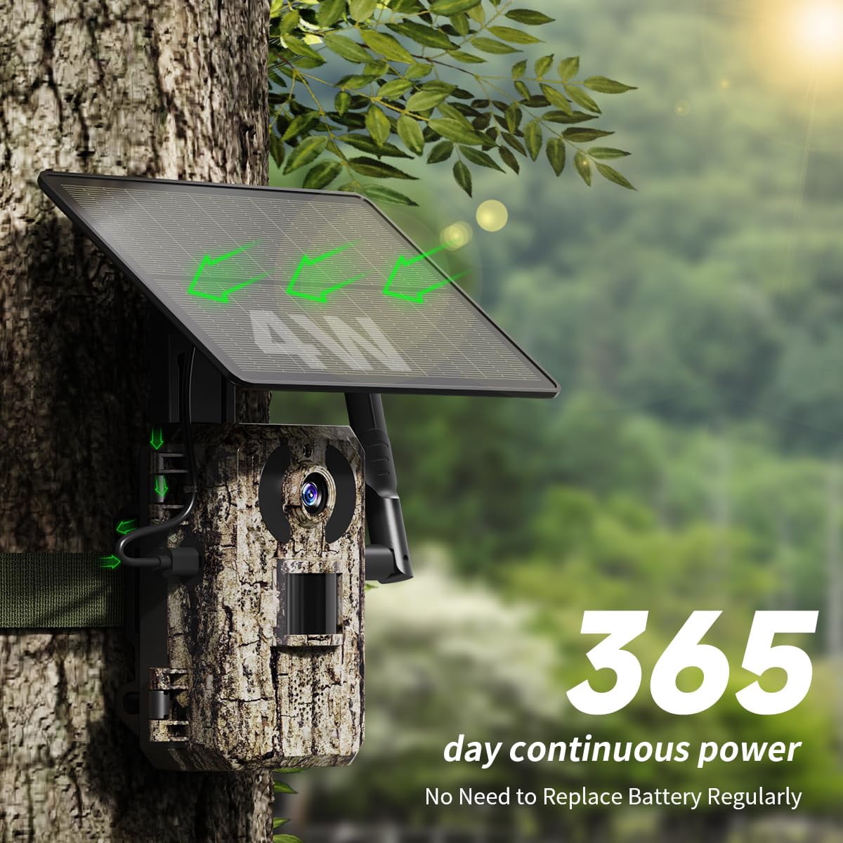 GMOX 4G LTE Cellular Outdoor Security Camera, Wireless Solar Powered Camera for Barn & Farm, No WiFi Needed, 950nm Invisible Night Vision, Motion Alert