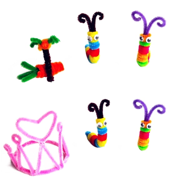 CHICHUMID 100 PCS Assorted Color Chenille Stems Pipe Cleaners for Crafts, Art Supplies and Fun Projects