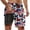 White, variant on FYEGRE Beach Wear for Men Flag Swim Trunks For Men Double Layer Board Shorts Beach And Pool Summer Swimming Wear White M
