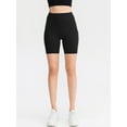 thumbnail image 5 of LOMGXIU Womens 6" High Waist Yoga Shorts - Tummy Control, Deep Pockets for Biking, Running & Workouts, 5 of 7