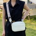 thumbnail image 3 of NIBOLOG Women Single Shoulder Bag Faux Leather Solid Color Wide Straps Zipper Rectangle Casual Ladies Mobile Phone Pouch Crossbody Bag, 3 of 8