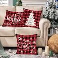 thumbnail image 3 of Nkmbld Christmas Decorations Throw Pillow Covers Set 3 Pack Used for Winter Xmas Decor, Christmas Velvet Pillow Cases for Sofa Home Decoration, Red, 3 of 6