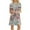 Multicolor, variant on Sakmal Summer Dresses for Women 2024 Mid-Length Crew Neck Basic Short Sleeve Loose Fit Floral Sundress