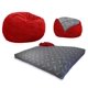 thumbnail image 1 of CordaRoy's Bean Bag Chair, Corduroy Convertible Chair Folds from Bean Bag to Bed, As Seen on Shark Tank - Red, Full Size, 1 of 6