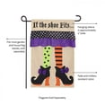 thumbnail image 3 of if the shoe fits spooky halloween witch feet garden flag, 3 of 6