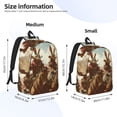 thumbnail image 2 of Xecao Western Rabbit Cowboy Canvas College Laptop Backpack, a durable rucksack designed for both men and women, ideal for travel, school, and daily use-Medium, 2 of 5
