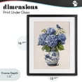 thumbnail image 4 of Stupell Industries Traditional Songbird Perched on Hydrangeas Black Framed Print Under Glass, 13 x 16, by Imagine It Images, 4 of 8