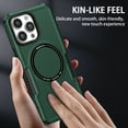 thumbnail image 5 of Dteck for iPhone 16 Pro Case, Magnetic Ring Compatible with Magsafe Wireless Charger, Shockproof Heavy Duty Protection Phone Case Cover, Darkgreen, 5 of 10
