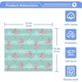 thumbnail image 2 of GZHJMY Christmas Pink Flamingo Snowflakes Wash Cloths 2 Pcs Small Cotton Wash Towels for Kitchen Bathroom, 2 of 5