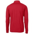 thumbnail image 3 of Men's Cutter & Buck Red Ole Miss Rebels Adapt Eco Knit Stretch Recycled Quarter-Zip Pullover Top, 3 of 3