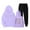 Purple, variant on WILLBEST Hoodiess Women's Two Piece Pants Set with Cute English Print Long Sleeve Hooded Sweatshirt the walking dead Hoodiess