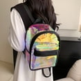 thumbnail image 4 of Summer Laser Backpack Transparent Fashion Girl Jelly Backpack for Party (Black), 4 of 9