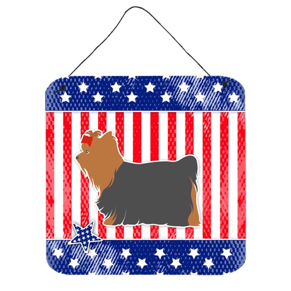 Carolines Treasures BB3334DS66 USA Patriotic Yorkshire Terrier Yorkie Wall or Door Hanging Prints