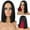Red, variant on Half Red Half Black Bob Wig with Bangs for Women, Straight Colored Synthetic Wig for Party Use(Green,One Size)