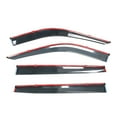 thumbnail image 2 of Ikon Motorsports Window Visors w/ Chrome Trims Fits 2020-2025 Toyota Highlander, Tape On Slim Style PP Injection Rain Sun Guards Wind Vent Deflector, 2 of 6