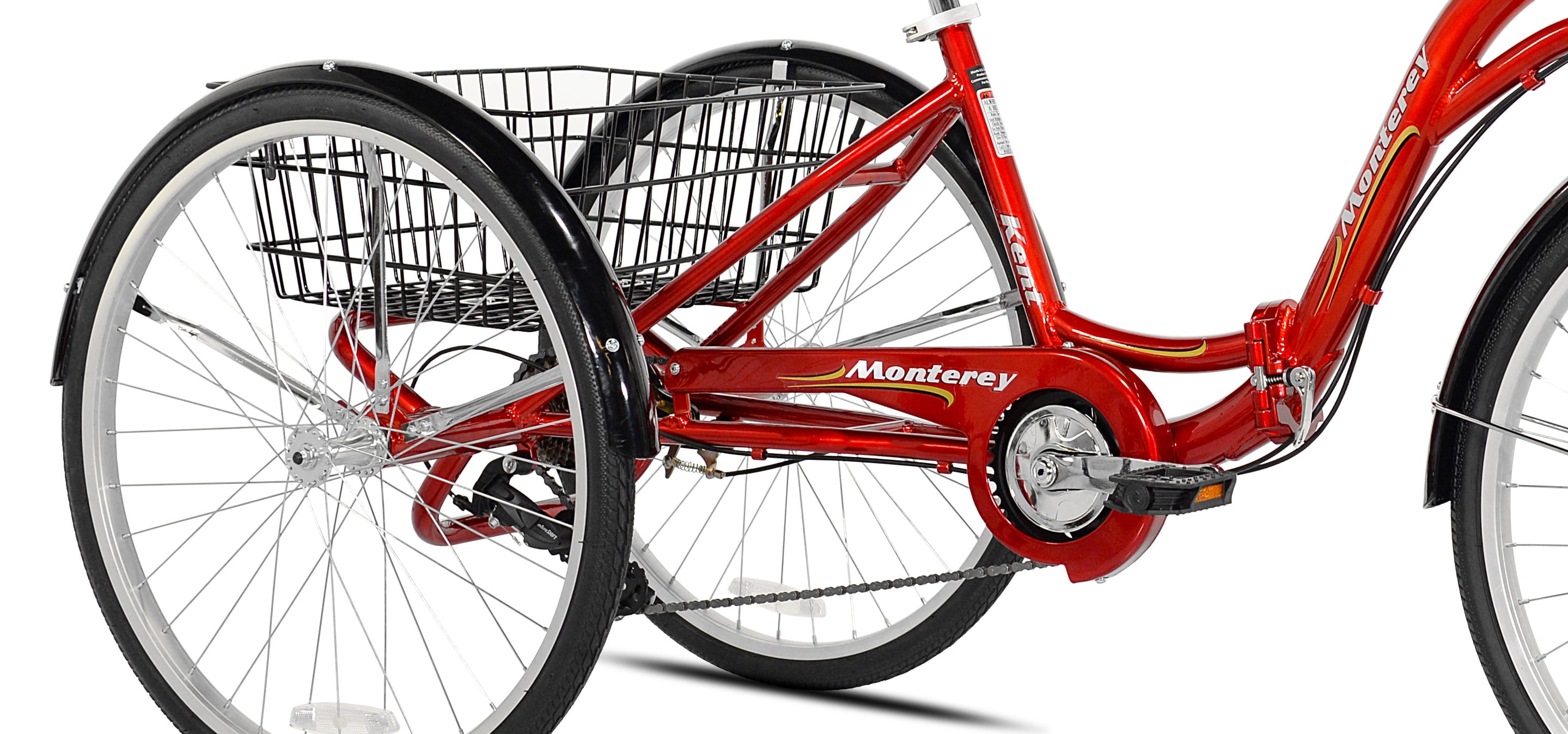 Kent Bicycle 26 Monterey 7 Speed Folding Adult Tricycle Aqua Walmart
