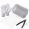 thumbnail image 1 of HLONK Chicken Net Wire with Mini Pliers and Gloves for Craft Projects Galvanized Hexagonal Wire Netting 0.1meter x 3meter, 1 of 7