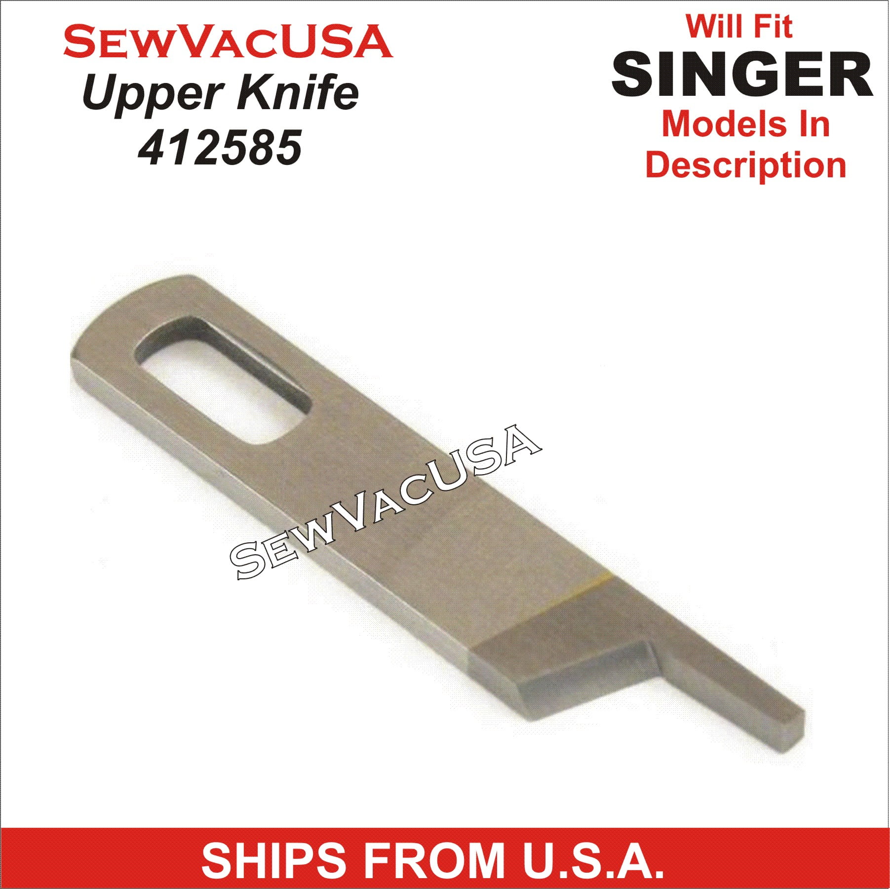 New Singer Compatible Upper Serger Knife 412585 Fits Models In