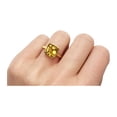 thumbnail image 4 of 925 Sterling Silver Gold Plated Certified 11.00 Carat Yellow Sapphire Ring, 4 of 5