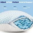 thumbnail image 4 of SORMAG King Size Pillows Set of 4,Cooling Shredded Memory Foam Pillows for Bed 4 Pack,20 x 30 inches, 4 of 9