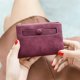 thumbnail image 3 of Women'S Rfid Small Bifold Leather Wallet Ladies Mini Zipper Coin Purse Id Card Pocket,Slim Compact Thin Purple, 3 of 5