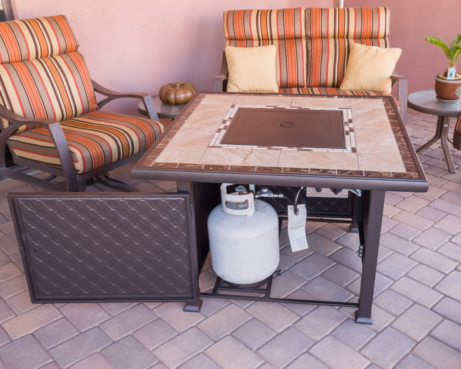 AZ Patio Heaters Propane Square Tile Top Fire Pit