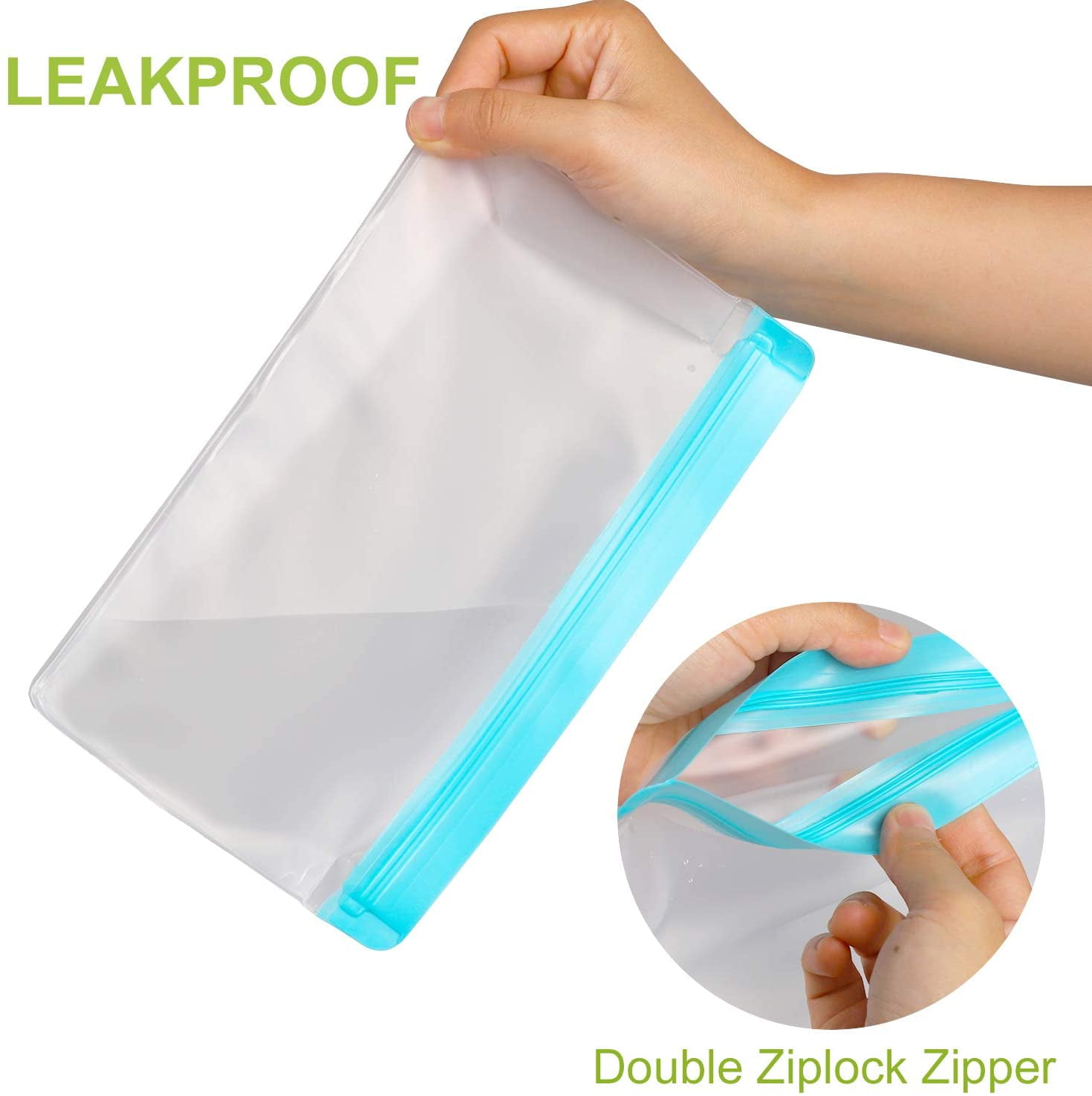 Dropship 5 Pack Leakproof Freezer Gallon Bags BPA Free- Extra Thick Durable  Reusable Storage Bags - Reusable Snack Bags For Food Fruit Travel Storage  Home Organization to Sell Online at a Lower