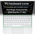 thumbnail image 4 of GadgetCom Magic Keyboard Cover Compatible with Apple iPad Pro 11 2024 M4, Clear TPU Protector Skin (US Layout), 4 of 5