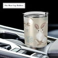 thumbnail image 5 of SKYSONIC Rabbits Tumbler Stainless Steel Double Wall Vacuum Reusable Insulated Mug with Straw and Built-in Coaste for Cold and Hot Beverages, 20oz, 5 of 7