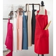 thumbnail image 3 of Cuisine Denim Cooking Kitchen 100% Cotton Full Sized Apron with Large Single Front Pocket (Blue-Grey), 3 of 3