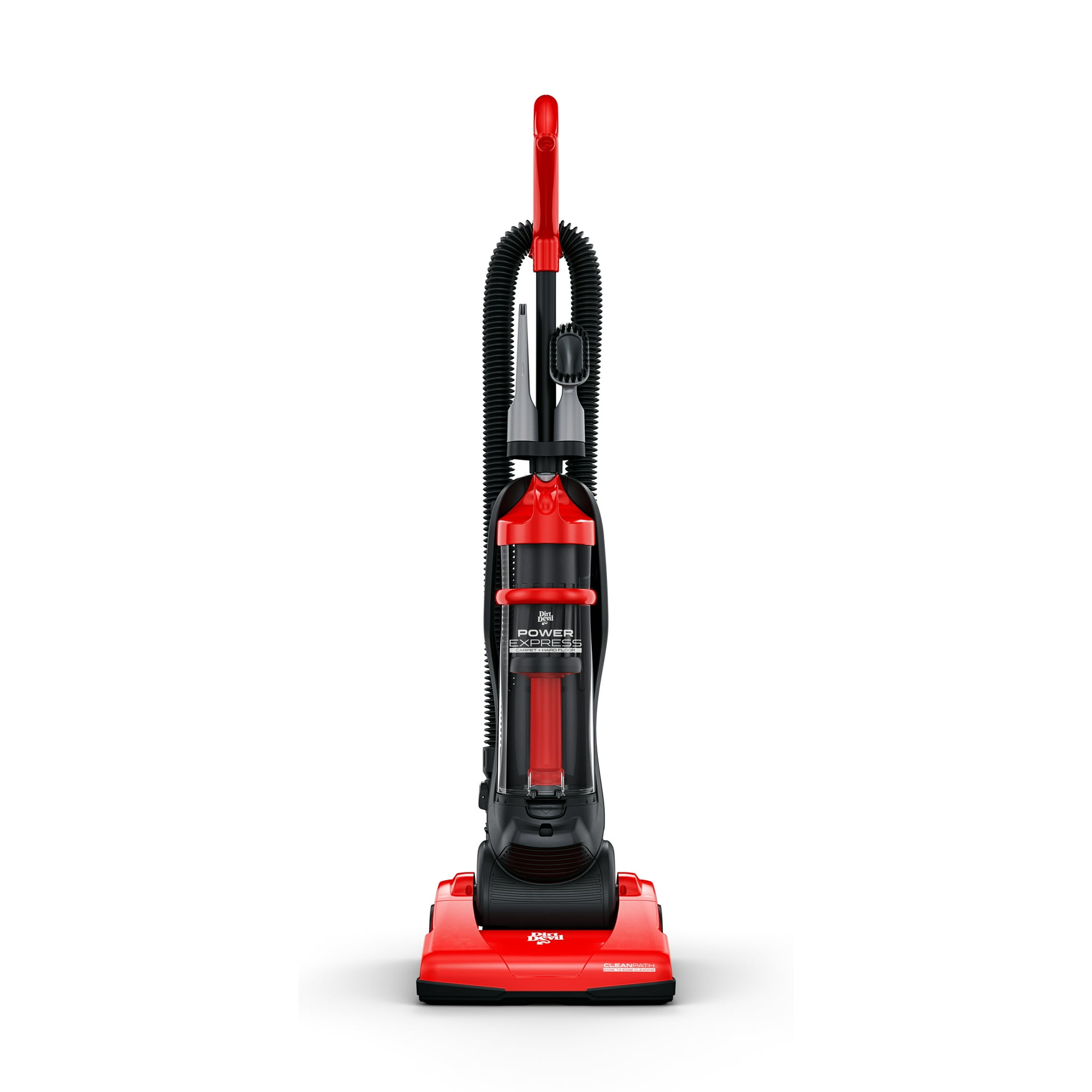 Dirt Devil Bagless Upright Vacuum, Power Express, Pet Friendly, for Hard Floor and Carpet, Lightweight, Height Adjustment, Crevice Tool, UD20120, Red