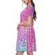 thumbnail image 2 of Disketp Fun Rainbow para Vestido de Manga Corta para Mujeres, Vestidos de Verano para Mujeres, Casual y Holgado para la Playa, 2 of 6