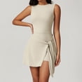 thumbnail image 6 of adaychics Women Tennis Dress Boat Neck Built-In Shorts Sleeveless U-Back Wrap Athletic Skort Dress for Golf Running, 6 of 7